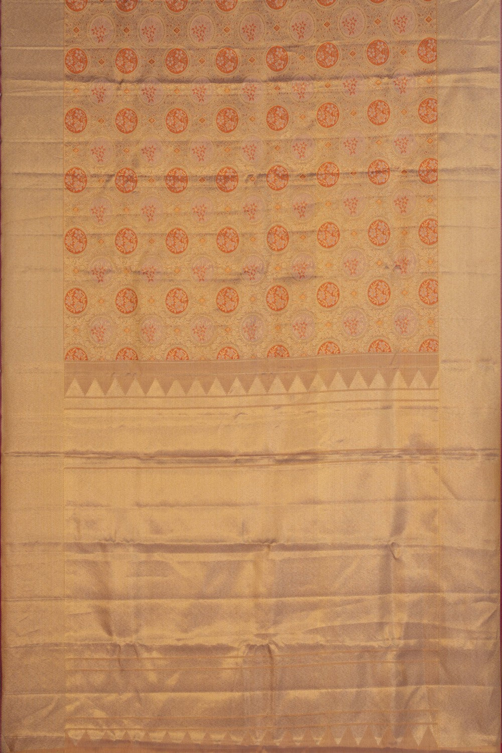 Image of Kanchipattu Tissue Brocade Gold Saree